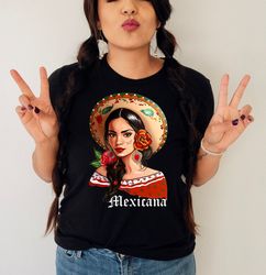 mexicana shirt,mexicana with flowers tshirt,gift for mexicana,mexican shirt women,mexicana t-shirt,floral mexicana shirt