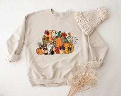 Gnomes Fall Sweatshirt, Cute Gnome Sweater, Thanksgiving Gnome Hoodie, Thanksgiving Sweatshirt, Fall Hoodie Gift, Gift F