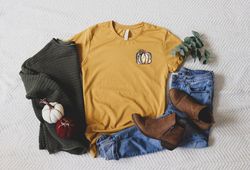 Watercolor Pumpkin Pocket Shirt, Pumpkin Shirt Women, Fall Shirt, Thanksgiving Shirt