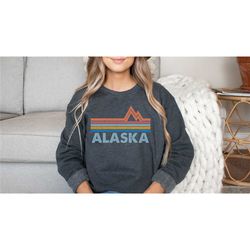Alaska Sweatshirt, Alaska Hoodie Denali Gift, Denali Alaska Souvenir, Ski Snowboarding Trip Hoodie, Mountain Vacation Sk