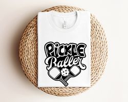 pickle baller shirt, funny pickleball shirt, pickleball coach shirt, retro pickleball shirt, pickleball game day, gift f