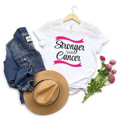 stronger than cancer shirt, breast cancer awareness sweatshirt, breast cancer support, cancer survivor tshirt, motivatio