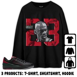 Jordan 2 Low Christmas Unisex Sweatshirt, Hoodie, T-Shirt, MJ 23 Head, Shirt To Match Sneaker