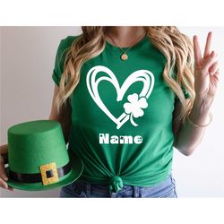 Saint Patrick's Day Heart Shirt, Heart Shamrock Shirts, Lucky Sweatshirt, Irish Shirt, St. Paddy's Day Shirt, Hand Drawn