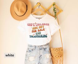 god's child are not for sale end trafficking t-shirt, retro religious tee, cute christians gift for religious women