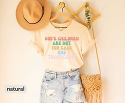 god's child are not for sale end trafficking t-shirt, retro religious tee, cute christians gift for religious women b