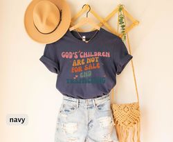 god's child are not for sale end trafficking t-shirt, retro religious tee, cute christians gift for religious women x
