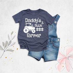 daddy's little farmer shirt, tractor baby shirt, kids farming shirt, rancher bodysuit, future farmer shirt, baby announc