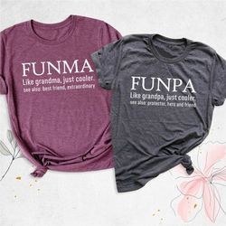 funny grandpa grandma shirt, gift for grandparent, funpa funma definition shirt, matching grandparent shirt, grandpa bir
