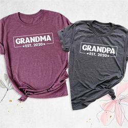 grandpa and grandma est.2023 shirt, grandparent pregnancy announcement, baby reveal shirt, new grandma shirt, grandpa es