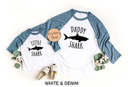 baby shark shirt, mommy shark raglan shirt, daddy shark, family matching shirt set,mommy and me, matching family shirts