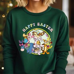 Happy Easter Sweatshirt, Happy Easter Day Sweater, Funny Bear Hoodie, Gift For Easter Day, Cute Animal Sweater