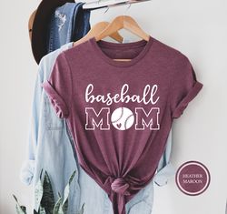 baseball mom shirt, baseball t-shirt, cute baseball shirt, baseball mom t-shirt, sports mom shirt, baseball fan shirt