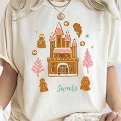 Season for Sweets Princess Holiday Gingerbread Castle T- C2312 Magic Trip Unisex Tshirt Family Birthday Gift Adult Kid T