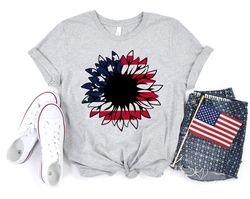 4th of July Sunflower Shirt,Freedom Shirt,Fourth Of July Shirt,Patriotic Shirt,Independence Day Shirts