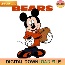 Chicago Bears Mickey NFL Svg Digital ,NFL svg,NFL ,Super Bowl,Super Bowl svg,Football