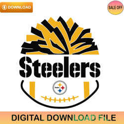 Pittsburgh Steelers Pom Poms Football Svg,NFL svg,NFL ,Super Bowl,Super Bowl svg,Football