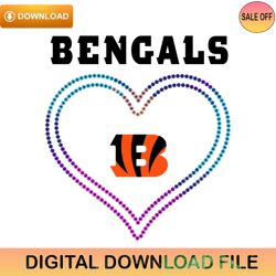 Cincinnati Bengals Heart Svg Digital ,NFL svg,NFL ,Super Bowl,Super Bowl svg,Football