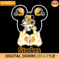 Love Pittsburgh Steelers Mickey Mouse Svg,NFL svg,NFL ,Super Bowl,Super Bowl svg,Football