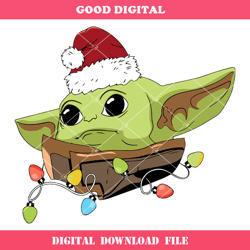 Baby Yoda Merry Christmas Svg, Yoda Santa Svg, Baby Yoda