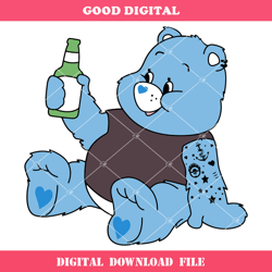bear with beer svg, tattooed bear svg, care bear svg, bear