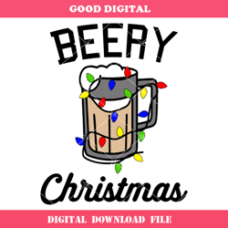 Beery Christmas Svg, Merry Christmas Adult Svg, Beer