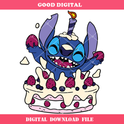 Birthday Cake Svg, Happy Birthday Stitch Svg, Cute Birthday-Randal S Johnson