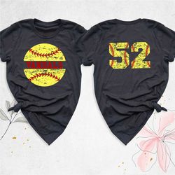softball shirt, personalized softball shirt, softball number shirt, softball mom dad shirt, birthday softball gift, soft