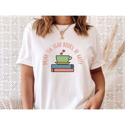 book tshirt, bookish t shirt, book lover shirt, tea t-shirt, tea lovers gift, kids book tee, women book tee, funny book