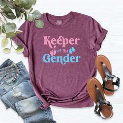 Keeper Of The Gender Shirt, Gender Reveal Gift Shirt, Boy or Girl Shirts, Baby Shower T-Shirt, Gender Reveal Party, Baby