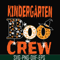 Kindergarten boo crew svg, halloween svg, png, dxf, eps digital file HLW2007208