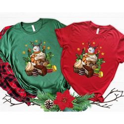 Cute Hot Chocolate Christmas Shirt, Merry Christmas Shirt, Holiday Outfits, Xmas Clothing, Womens Clothing, Gifts for Ki