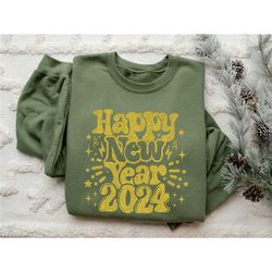 Happy New Year Sweatshirt, Happy New Year 2024, Girls New Year Trip Hoodie, 2024 Holiday Sweatshirt, New Year Party Swea