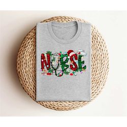 Christmas Nurse Design Shirt, Christmas Tshirt For Nurse, Jolly Christmas Nurse Shirt, Nurse Christmas T-shirt, Perfect