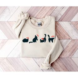 Cat Person Hoodie For Christmas, Minimalist Cat Lovers Christmas Hoodie, Funny Cat Mood Hoodie, Jolly Hoodie, Perfect Ho