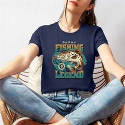 fishing legend t-shirt, birthday gifts for dad husband grandpa, funny fishing shirt, fishing graphic tee, fisherman gift