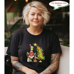 grinch christmas tree shirt, grinch max tree t-shirt, whimsical grinch tree, christmas sweatshirt, grinchmas, whoville g