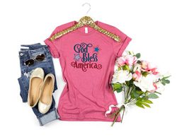 God Bless America Shirt, Red White and Blue T-Shirt, 4th of July Tee, Great America Shirt, USA Independence Day Gift, US
