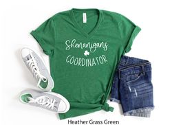 Shenanigans Coordinator V-neck Shirt, Matching St Patricks Day Shirts, St Patrick's Day Shirt, Irish Shirt, Lucky T-shir