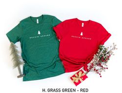 Rockin Around the Christmas Tree Shirt, Christmas Tree Shirt, Unisex Adult, Holiday Long-Sleeve Shirt, Retro, Minimal Me