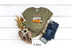 Camping Shirt, Camp Lover Shirt, Camping Heart T-shirt, Cute Hiking Shirt, V-neck, Adventure Shirt, Camper Tee