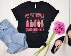 my patients are little sweethearts t-shirt, mother baby nurse shirt, mother baby valentine shirt, mbu valentine's day