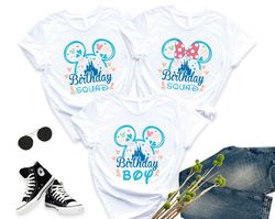 Disney Birthday Shirts, Mickey Birthday Boy Tee, Minnie Birthday Girl Shirt, Disneyworld Birthday Squad, Disney Birthday