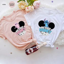 First Disney Trip Shirts, Disney Stitch Shirts, Pink Stitch Shirt, Mickey Stitch Shirt, Minnie Lilo Shirt, Disney Stitch