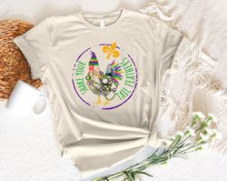 Mardi Gras Chicken Shirt, Mardi Gras Shirt, Shake Your Tail Feather, NOLA Shirt, Fat Tuesday, Carnival Shirt, Fleur De L
