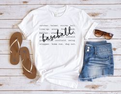 Baseball Typography Words Shirt, Baseball word bundle spirit Shirt ,Baseball Spirit Shirts, Game Day Shirt