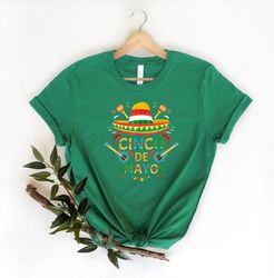 cinco de mayo shirt, let's fiesta shirt, fiesta squad shirt, sombrero hat shirt, mariachi shirt, mexican party shirt