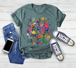 Wildflower Tshirt, Wild Flowers Shirt, Floral Tshirt, Flower Shirt, Gift for Women, Ladies Shirts, Best Friend Gift Shir