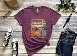 Vintage 1989 Shirt, 34th Birthday Gift For Women,1989 Retro Shirt, 34th Birthday Woman