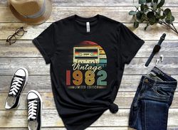 41st Birthday Shirt Gift, 1982 Cassette Shirt, Vintage 1982 Shirt, Best Of 1982 T-Shirt, 41 Years of Being Awesome a